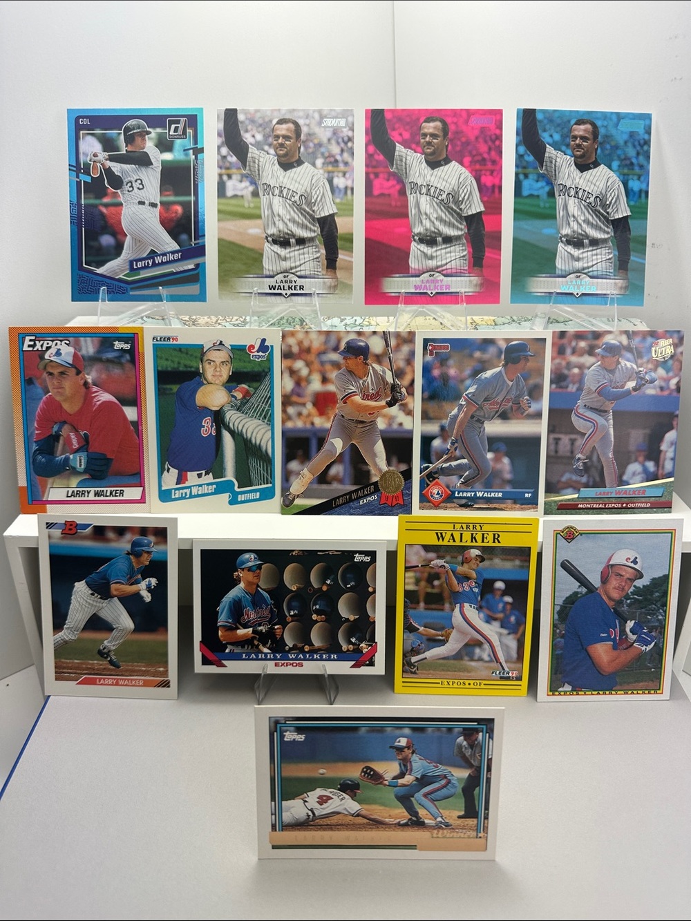 Larry Walker lot of 14 (Expos, Rockies)